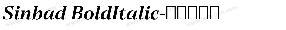 Sinbad BoldItalic字体转换